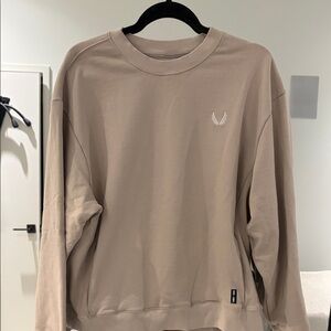 ASRV Men's Herringbone Beige Sweater